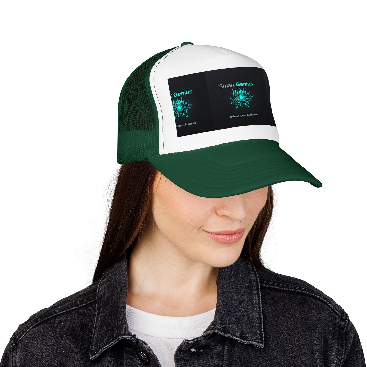 Smart Genius Hub Foam Trucker Hat - Tech Brain Graphic Cap