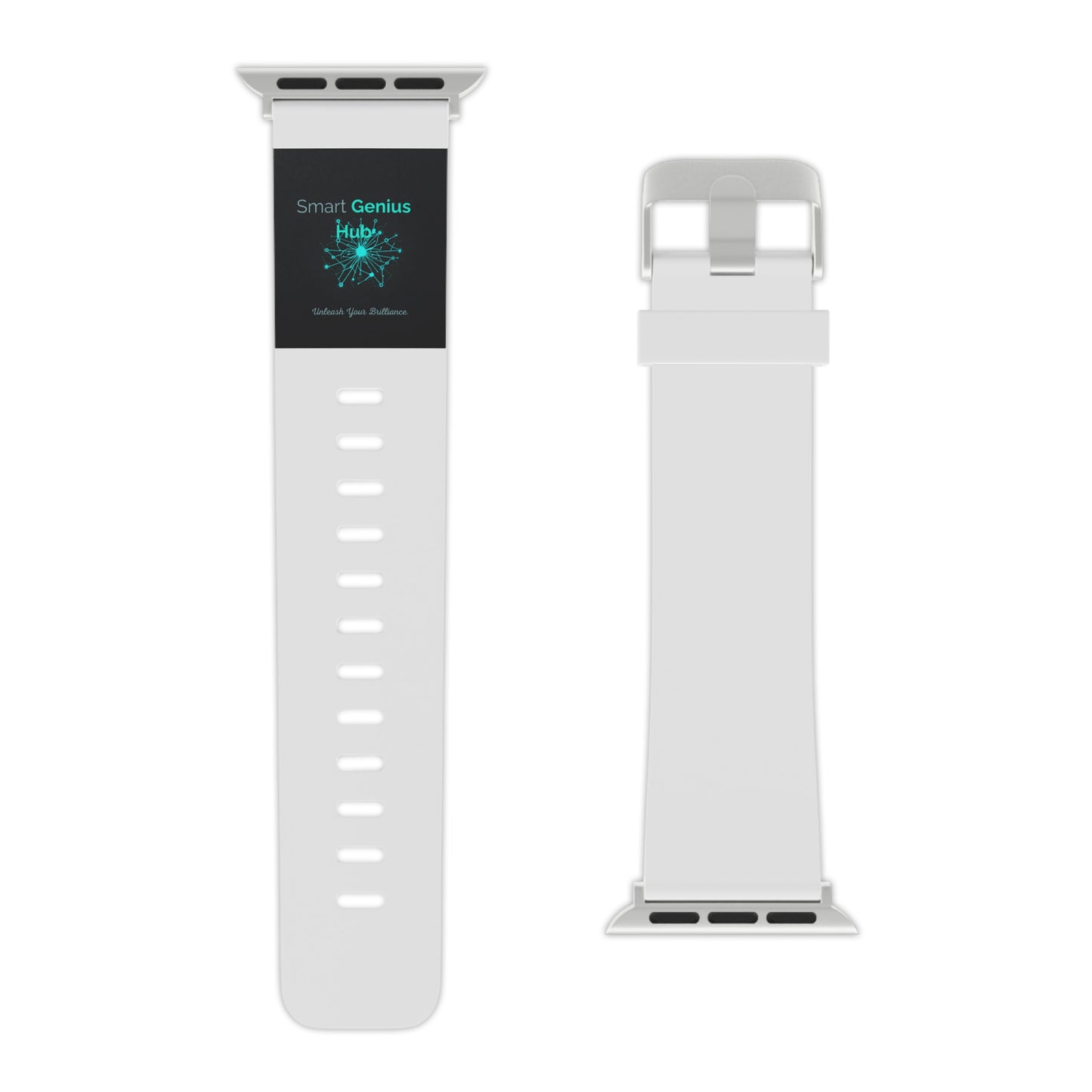 Apple Watch Band — 'Smart Genius' Minimal White Silicone Strap