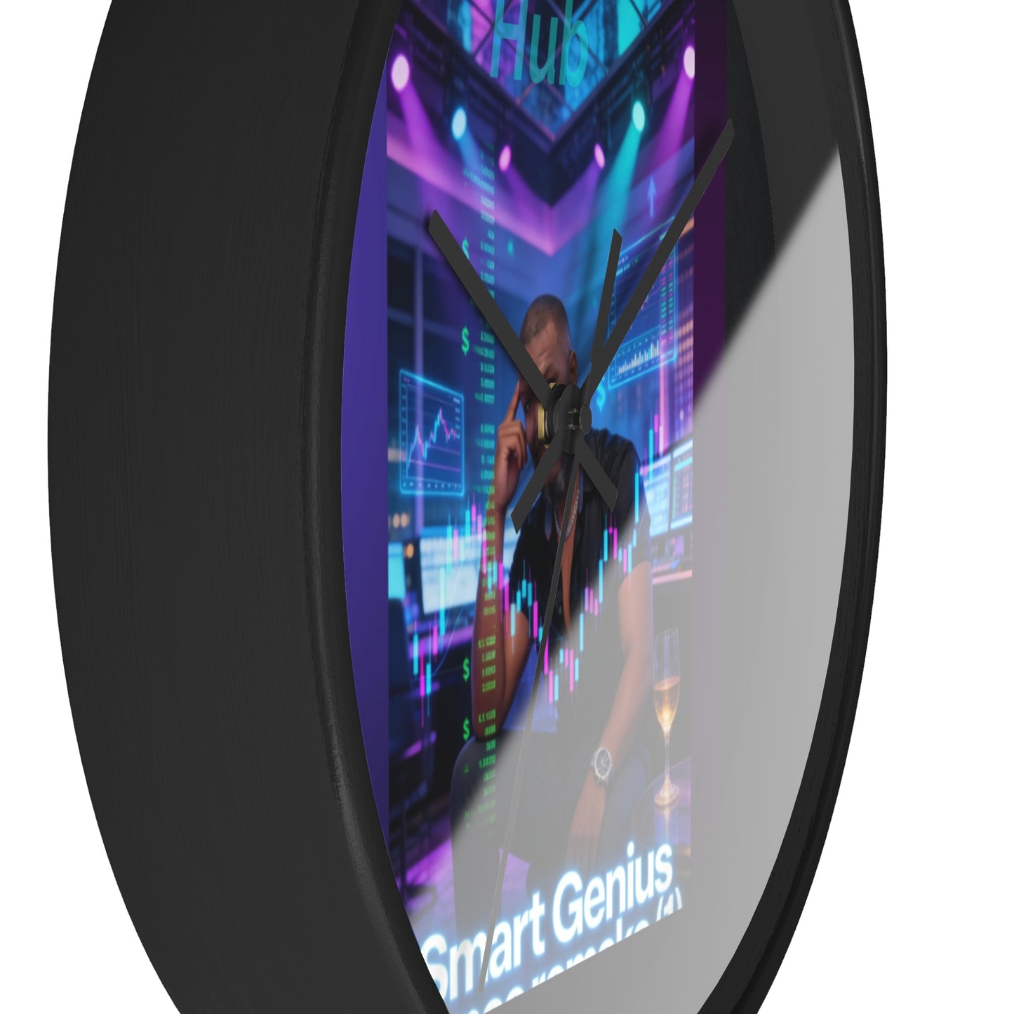 Smart Genius Wall Clock — Neon Trading Room Decor
