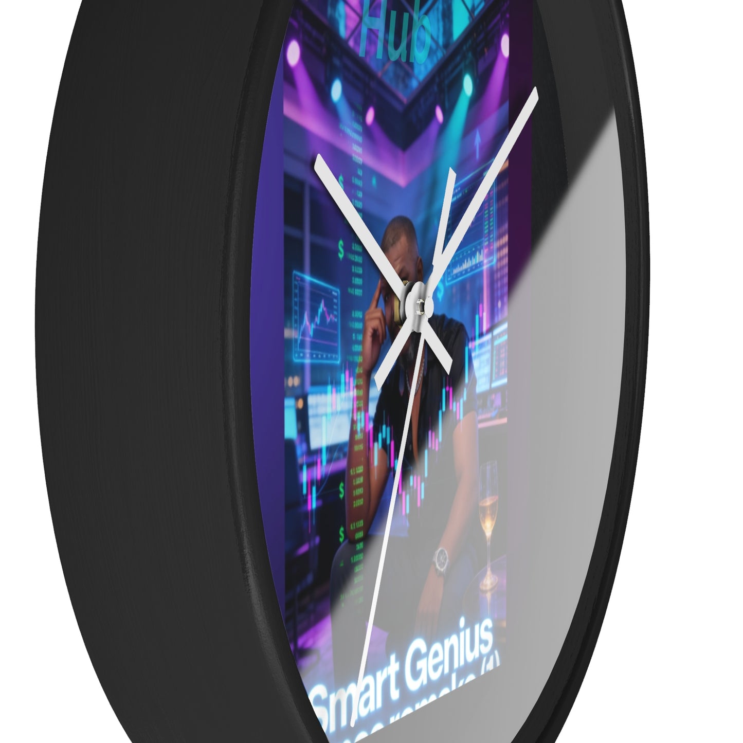 Smart Genius Wall Clock — Neon Trading Room Decor