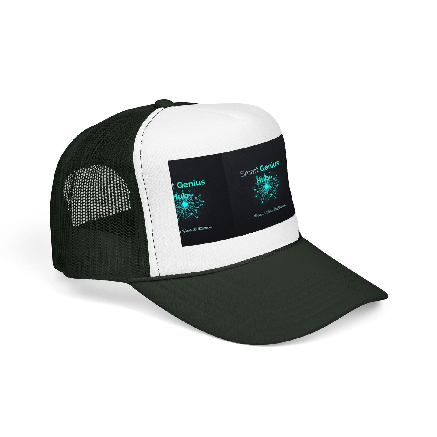 Smart Genius Hub Foam Trucker Hat - Tech Brain Graphic Cap