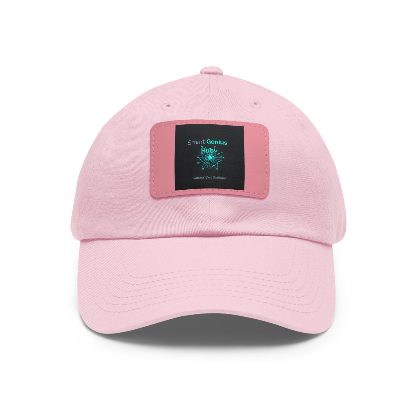 Smart Genius Hub Leather Patch Dad Hat — Tech Logo Casual Cap