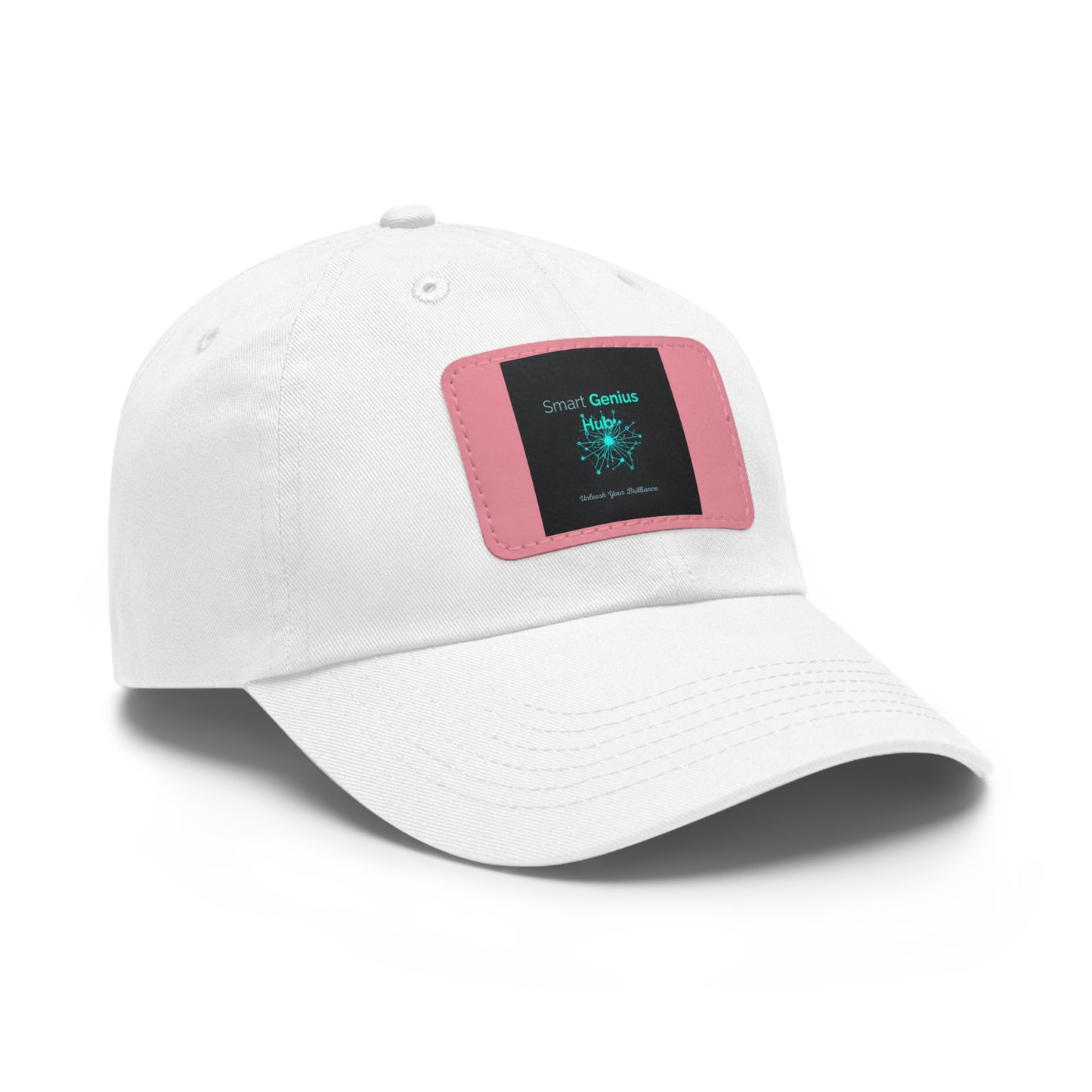 Smart Genius Hub Leather Patch Dad Hat — Tech Logo Casual Cap