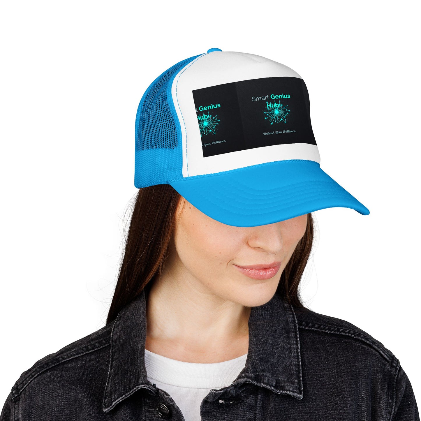 Smart Genius Hub Foam Trucker Hat - Tech Brain Graphic Cap