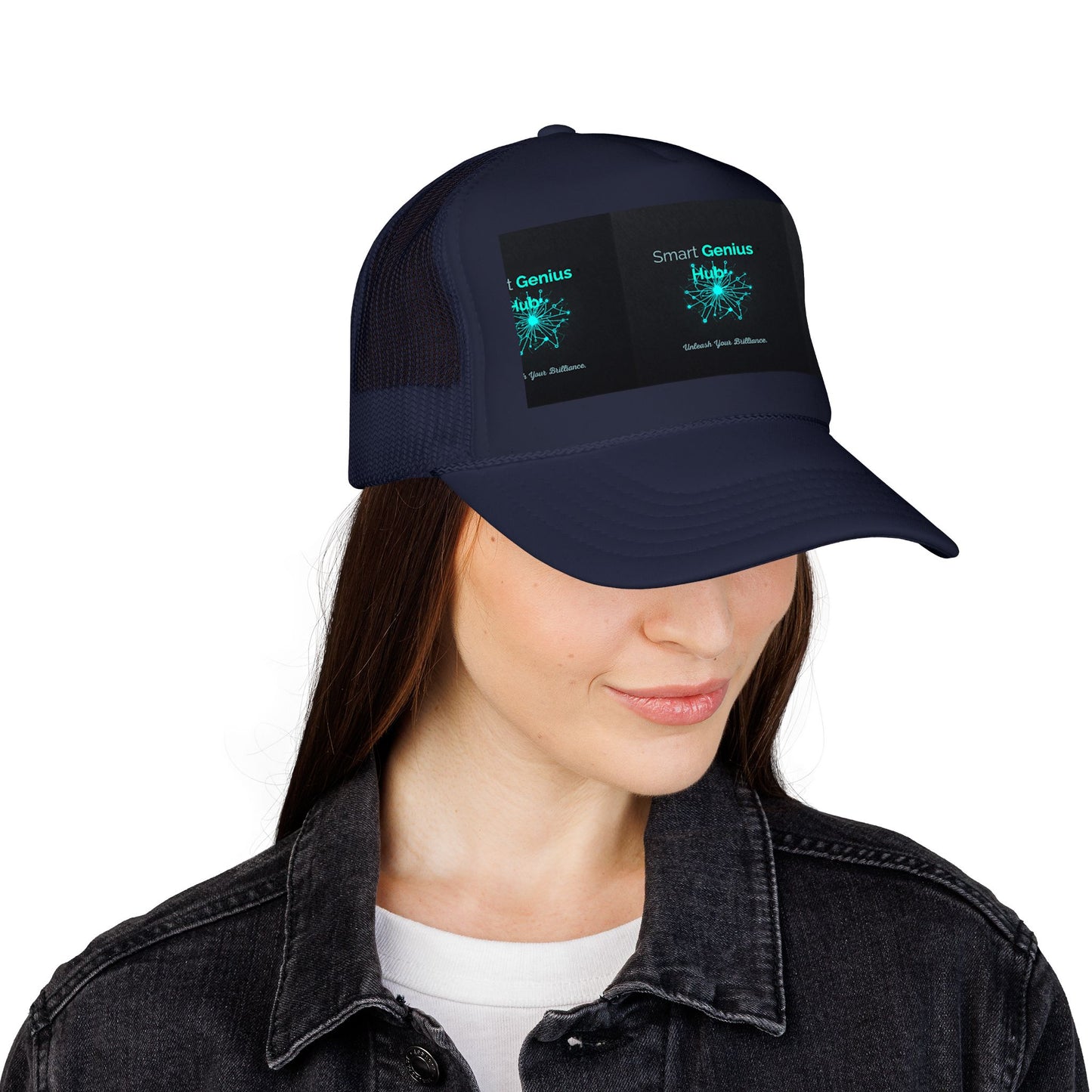 Smart Genius Hub Foam Trucker Hat - Tech Brain Graphic Cap