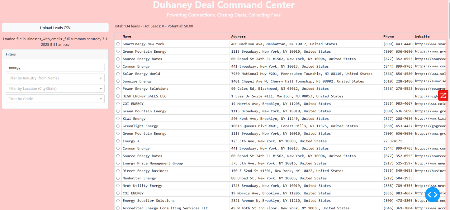 🛍️ DuhaneyDealCenter Command Hub changes the game - giving Business Development Managers and project leads a central engine to control every deal, every supplier call, every negotiation — in one easy-to-use platform.