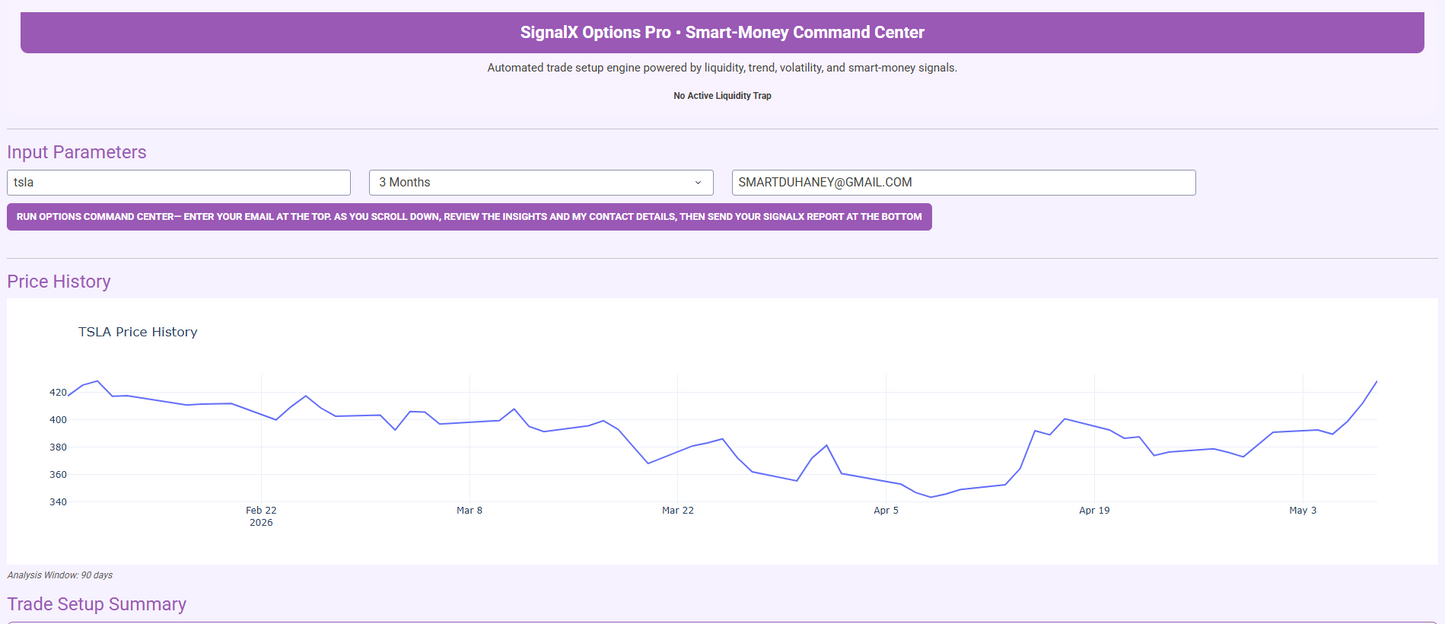 SignalX Option Pro Engine — 5 Time‑Based Passwords (31‑Day Enterprise Access)