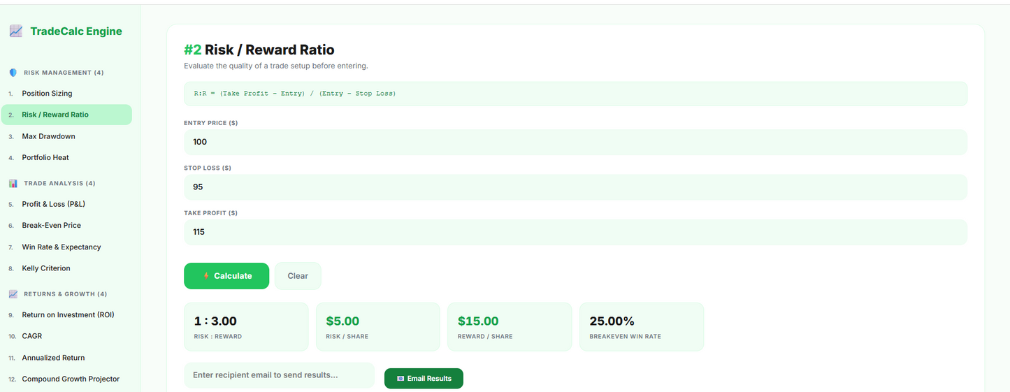 TradeCalc Output Service-TRADECALC DASH ENGINE-The 23‑Calculator Trade Intelligence System That Turns Risk Into Revenue